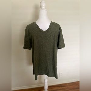 Green v-neck